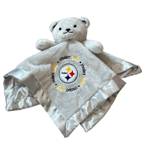 Steelers Lovey Security Blanket Plush Toy BabyFanatic - Picture 1 of 4
